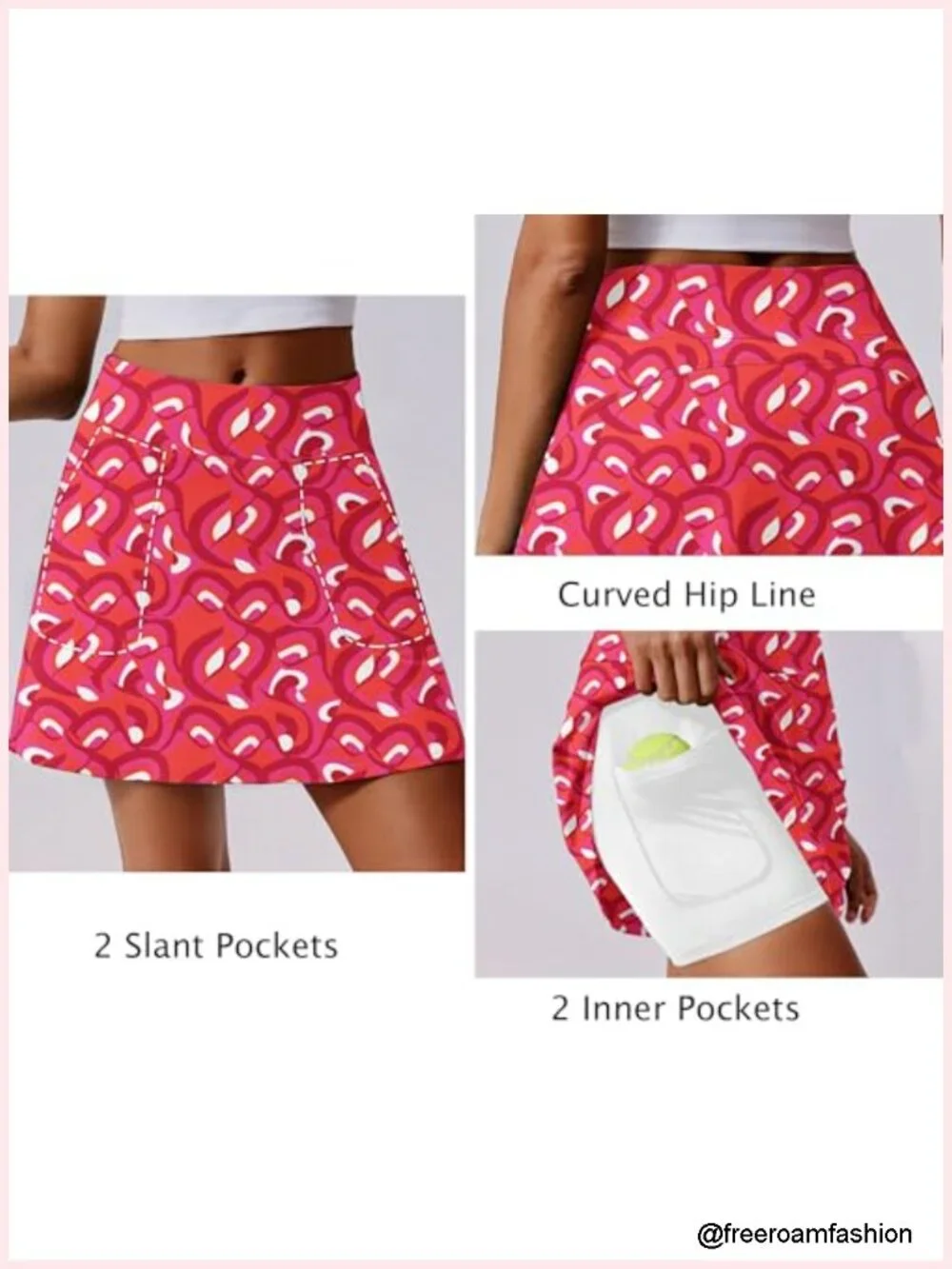 Women's High Waisted Golf Skort with 4 Pockets, Quick Dry UPF 50+ Athletic